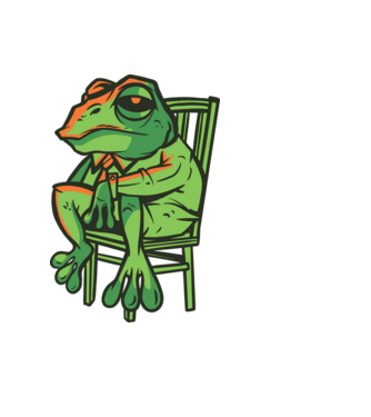 Frog minta világoskék pólón