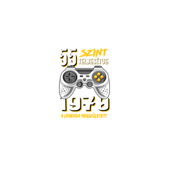 GAMER szint teljesítve 55. 1970 minta fekete pólón