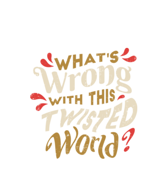 Twisted World minta fehér pólón