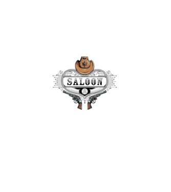 Cowboy saloon western minta fehér pólón