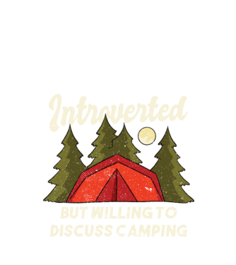 Introvertált Kempinges minta fekete pólón