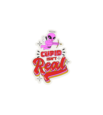 Cupid is not real - anti valentin minta fehér pólón