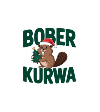 Bober Kurwa Karácsony - Vicces meme póló minta fehér pólón