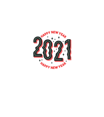 Boldog Új Évet 2021 minta szürke pólón