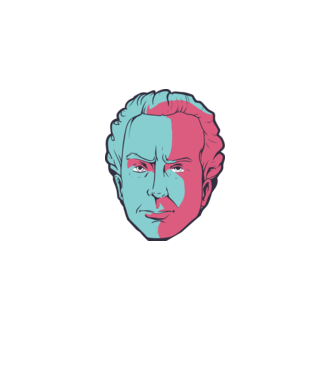 Immanuel Kant minta sötétkék pólón