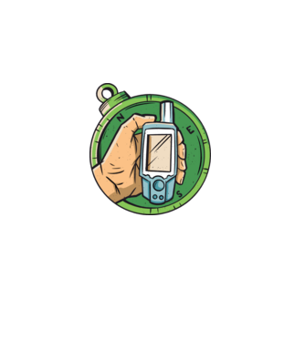 Geocaching minta fekete pólón