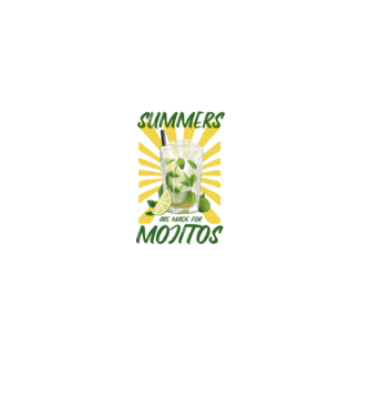 Mojito minta fehér pólón