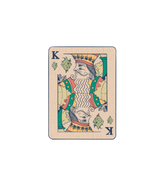 King Card Marijuana minta fehér pólón