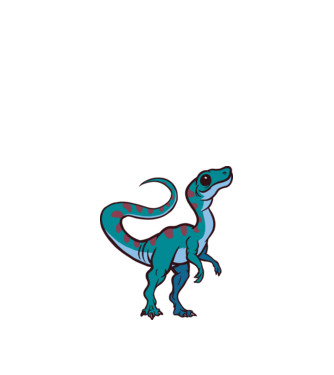Compsognathus minta fekete pólón