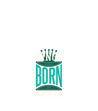 Kings are born in April minta fekete pólón