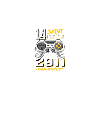 GAMER szint teljesítve 14. 2011 minta fekete pólón