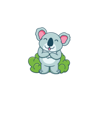 Cuki koala minta fekete pólón
