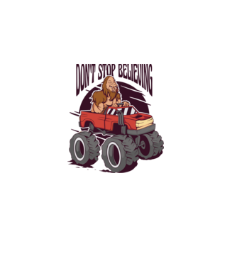 Big foot truck minta fehér pólón