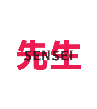 Japán sensei minta fehér/piros pólón
