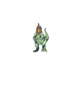 Trex csirke minta szürke pólón