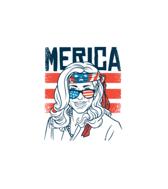 Merica minta fehér pólón