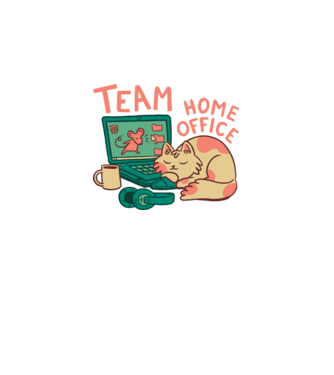 Team Home Office minta világos rózsaszín pólón