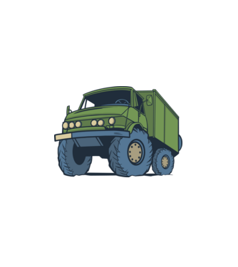 Unimog minta fehér pólón
