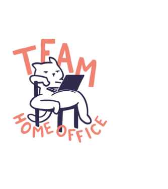 Team Home Office minta fehér pólón