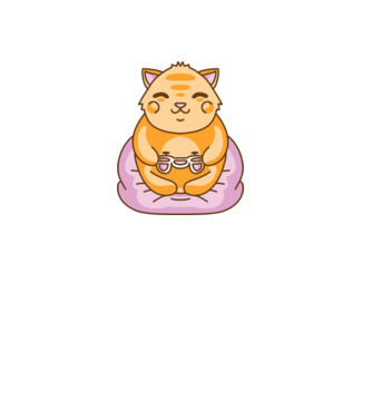 Kawaii Gamer Cica minta türkiz pólón