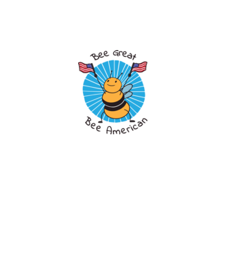Bee american minta fehér pólón