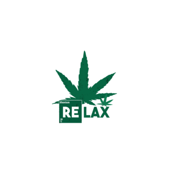 Relax Cannabis minta fekete pólón