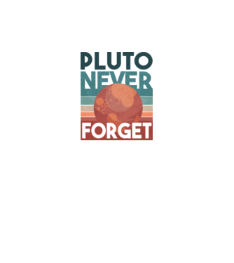 Pluto never forget minta fekete pólón