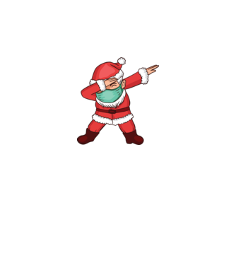 Santa maszk DAB minta fehér pólón