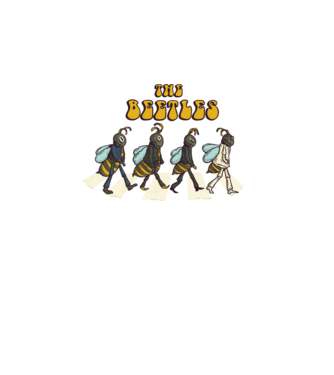 The BEETLES minta rózsaszín pólón