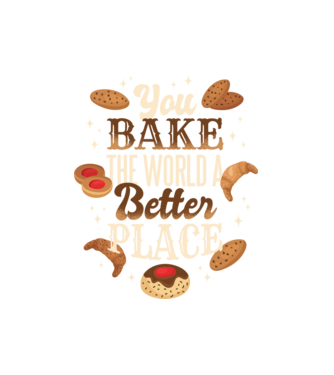 Bake Better Place minta fehér pólón