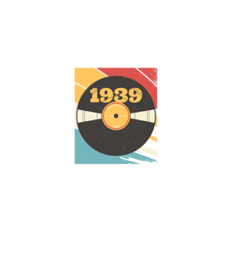 Born in 1939 Limited Edition Vynil Bakelit Retro minta fekete pólón