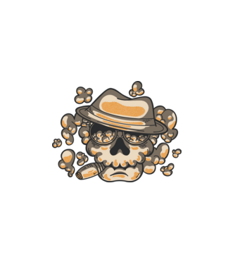 Gang Skull minta fehér pólón
