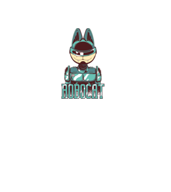 Robocat - Robotcica minta fehér pólón