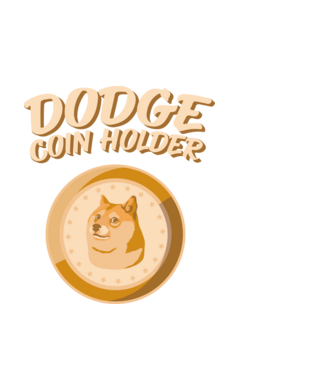 Doge Coin Holder minta fekete pólón