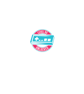 Level 65 Unlocked 65 éves születésnap minta fehér/piros pólón