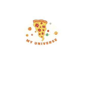 Pizza univerzum minta türkiz pólón