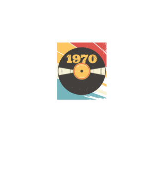 Born in 1970 Limited Edition Vynil Bakelit Retro minta fekete pólón