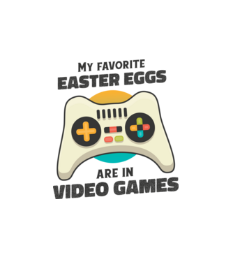 Húsvéti joystick minta fehér pólón
