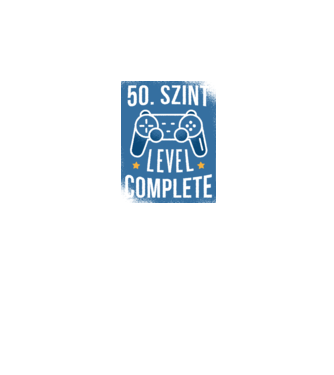 50. szint level completed minta fekete pólón