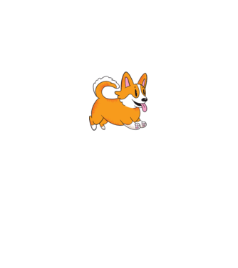 Corgi Apa minta fekete pólón