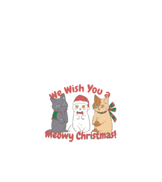 We wish You a Meowy Christmas minta fekete pólón