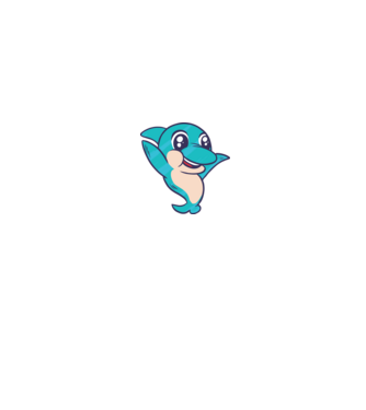 Cuki delfin minta fehér pólón