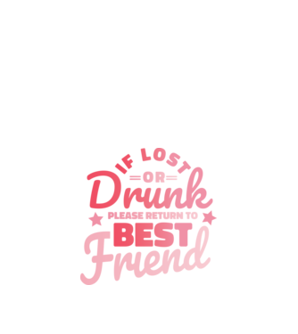 If los or drunk please return to Best Friend minta sötétkék pólón