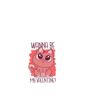 Wanna be my valentine? - fogadj örökbe cicát minta homokszín pólón