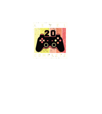 Level 20 Complete Szülinapra póló minta türkiz pólón