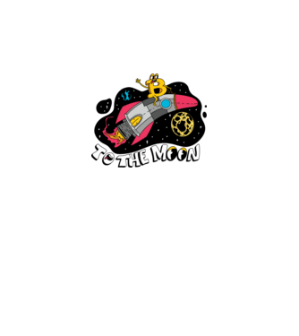 Bitcoin to the moon minta királykék pólón