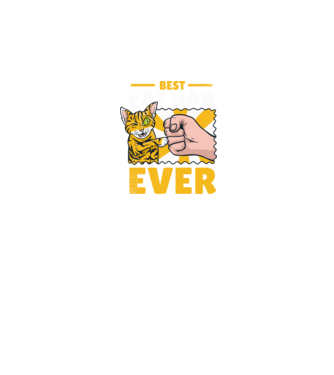 Best Cat Dad Ever - Legjobb Cicás Apa minta fekete pólón