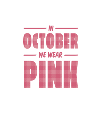 Pink October Mellrák minta fehér pólón