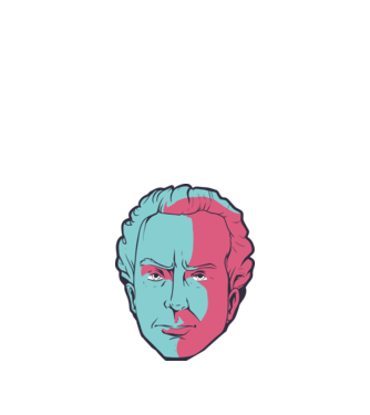 Immanuel Kant minta sötétkék pólón