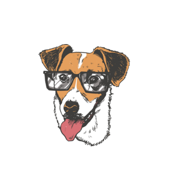 Jack Russell Terrier minta homokszín pólón